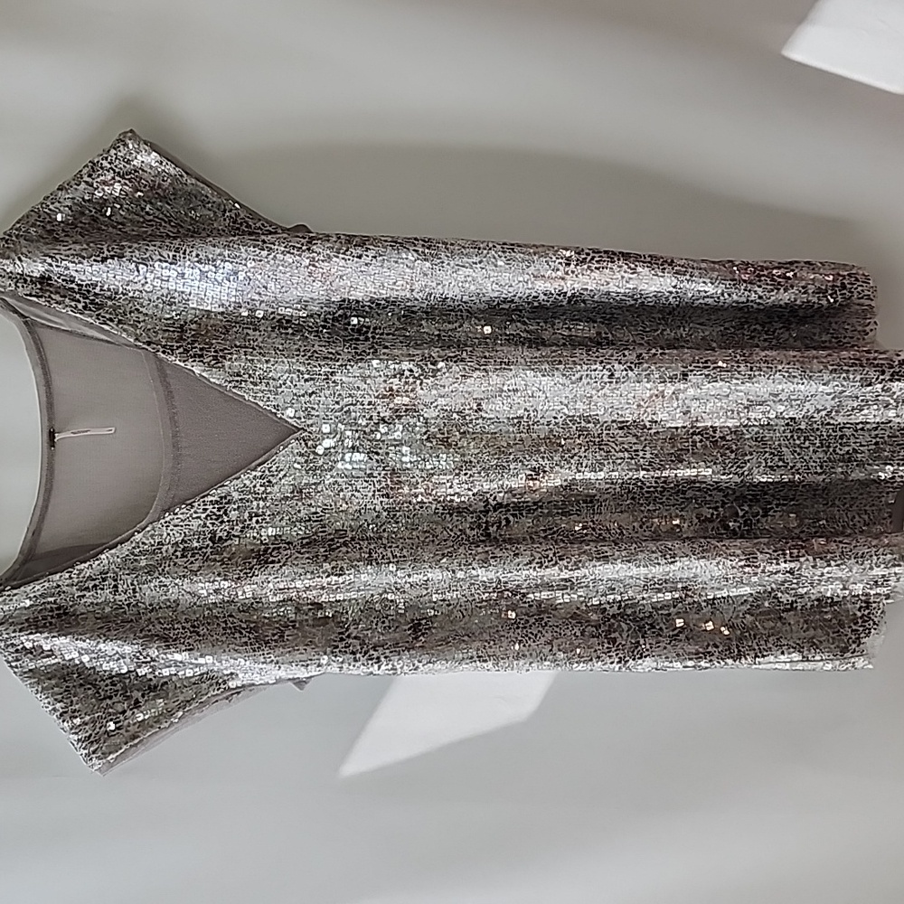 FREE PEOPLE Midnight Dreamer Shattered Glass Sequin Mini Dress